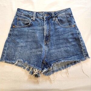 Wild Fable Women's Denim Blue Jeans High Rise Cuttoff Shorts 5 Pocket, sz 4